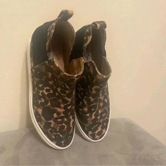 Steve Madden Crushin Leopard Slip On Wedge Sneakers Size 8 - Picture 5 of 10